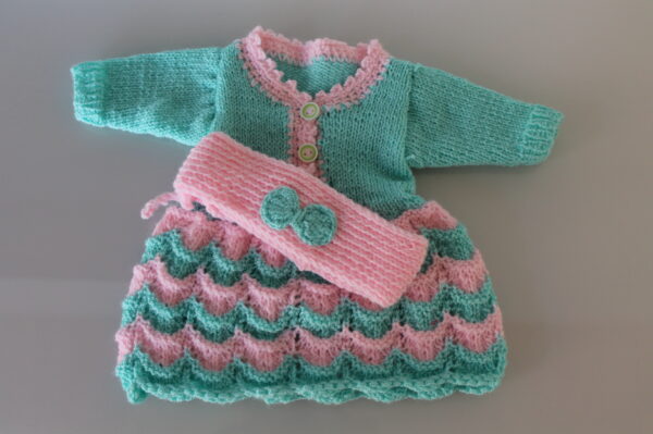 Puppenkleidchen mit Stirnband