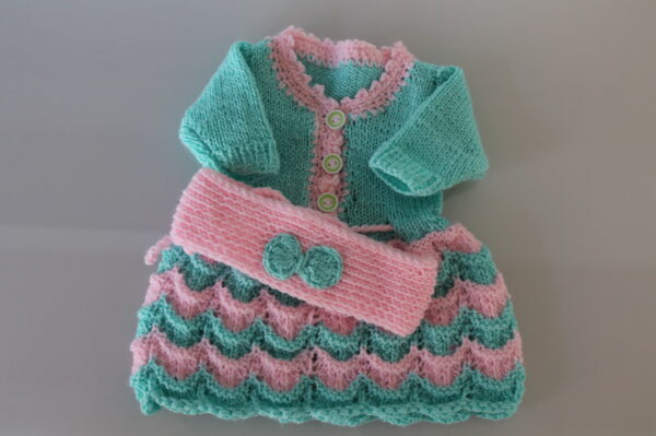 Puppenkleidchen mit Stirnband